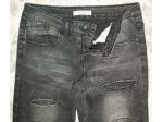 Jeans Guess da donna grigio scuri, con strass ed effetto strappato.