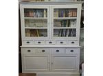 MOBILE CREDENZA LIBRERIA DI ANTIQUARIATO IN LEGNO DI CILIEGIO MASSICCIO LACCATO