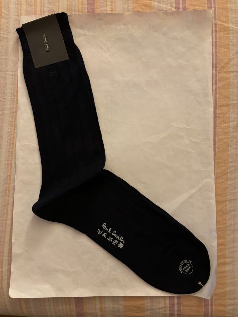 CALZE NUOVE DA UOMO LEGGERE IN COTONE FIRMATE ORIGINALI PAUL SMITH,MADE IN ITALY - Foto 8
