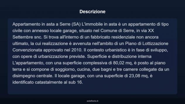 Immobile in asta di 80 m², box auto in vendita a Serre - Foto 3