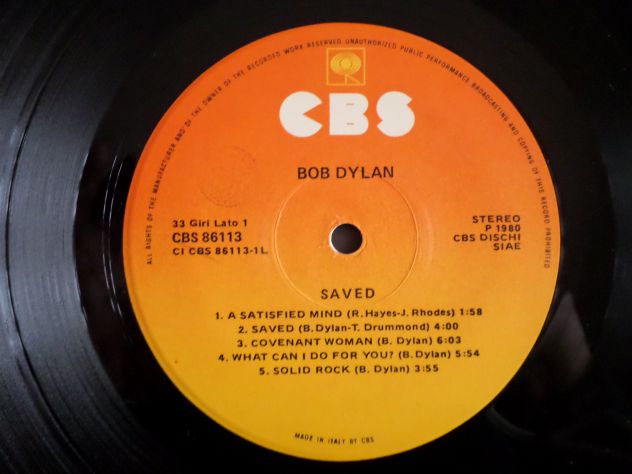 BOB DYLAN - Saved - LP / 33 giri + inner 1980 CBS Italy - Foto 3