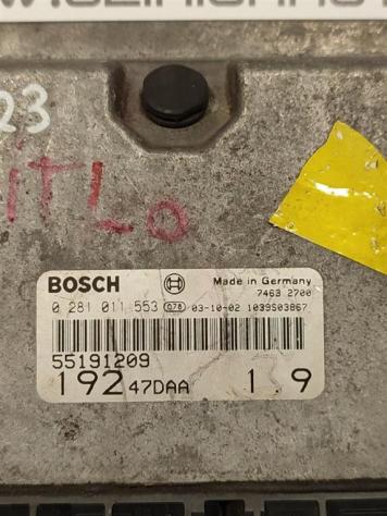 CENTRALINA MOTORE FIAT Stilo Berlina 5P 55191209 0281011553 192B5000 diesel 1910 (0110) - Foto 2
