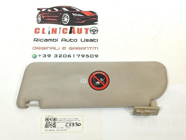 PARASOLE ALETTA LATO PASSEGGERO ALFA ROMEO 166 Serie (936_) 841C000 (9803)