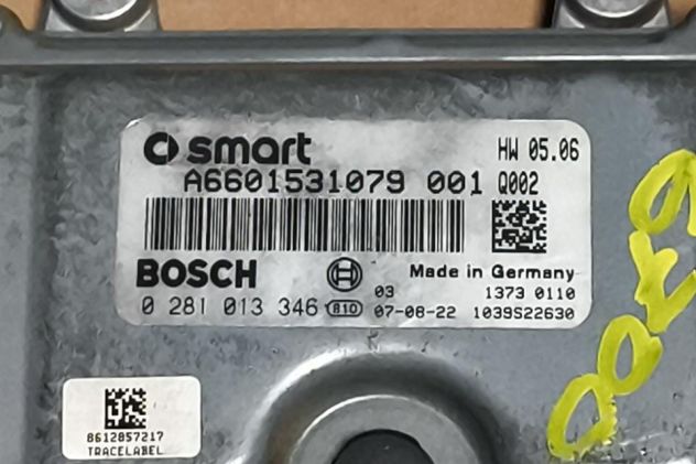 0281013346 ECU CENTRALINA SMART 0.8 Q002 0281013346 A6601531079 HW05.06 EDC16C32 - Foto 2
