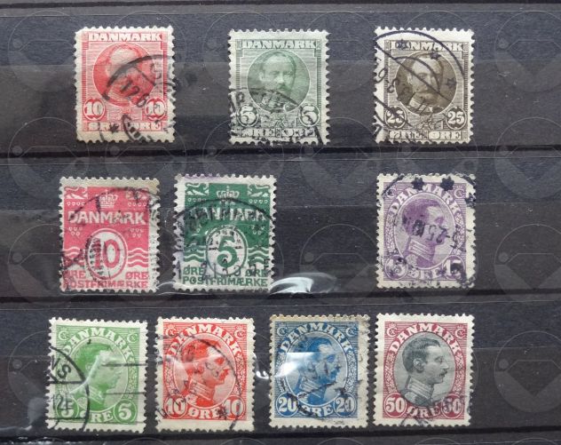 DANIMARCA 1884-1977 Lotto di 45 francobolli - Foto 2