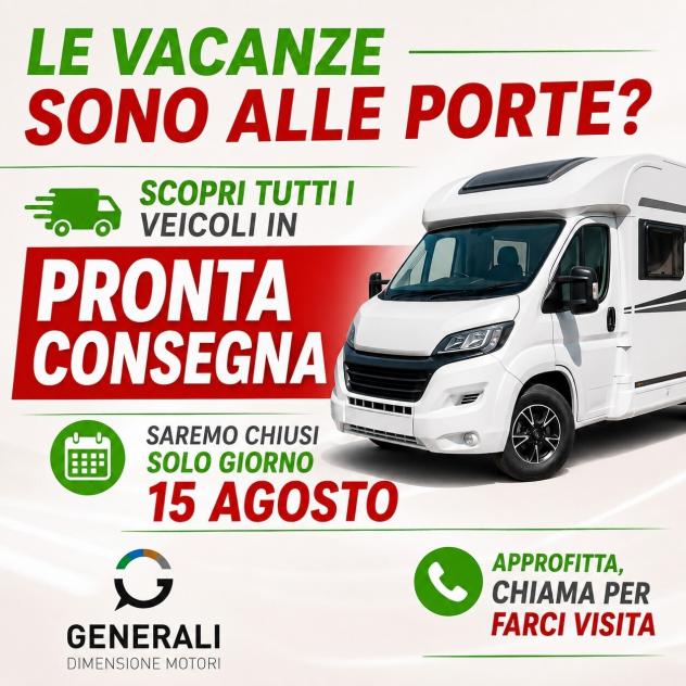 LE TUE VACANZE SONO ALLE PORTE? SCOPRI TUTTI I VEICOLI IN PRONTA CONSEGNA