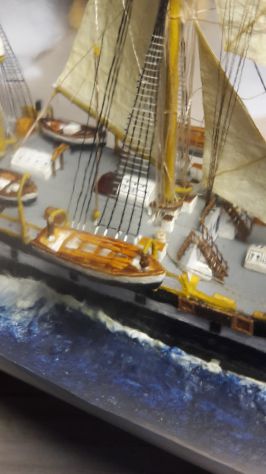Modello nave scuola Palinuro nave in bottiglia. - Foto 6