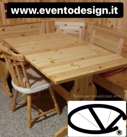 ANGOLO PANCA COMPOSTO DA PANCA ANGOLARE 133X193 E TAVOLO FRATINO FISSO 130X80X3