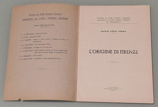L'origine di Firenze di Mario Lopes Pegna, 1957. - Foto 2