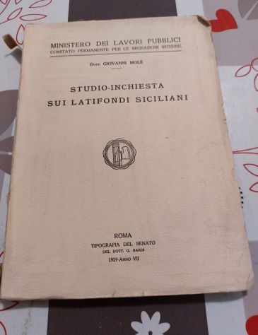 STUDIO INCHIESTA SUI LATIFONDI SICILIANI 1929
