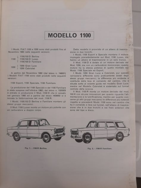FIAT 1100  DATI PRINCIPALI PER LE RIPARAZIONI ANNO 1970 ORIGINALE - Foto 6