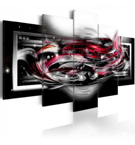 Quadro Stravagante Rosso Cm.100x50 E 200x100 ARREDALACASA