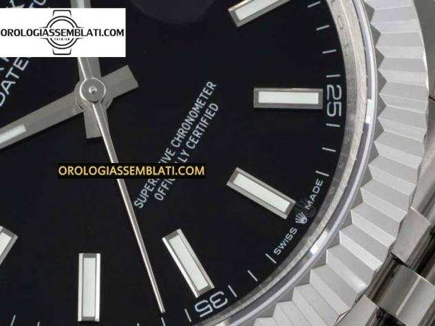 Replica Rolex Assemblata DATEJUST 41 SS 1:1 BEST EDITION ACCIAIO 904L QUADRANTE NERO SUL BRACCIALE SS JUBILEE 3235 V2 - Foto 10