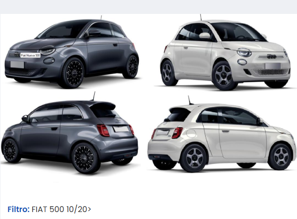 MUSATA COMPLETA MUSO FRONTALE FIAT 500 2020 ELETRICA