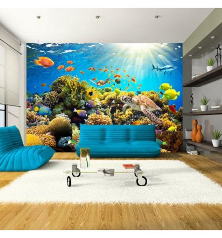 Fotomurale adesivo nel mondo dei pesci Arredalacasa