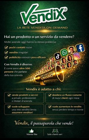 Vuoi più clienti? Scopri Vendix – la rete vendita che lavora per te!