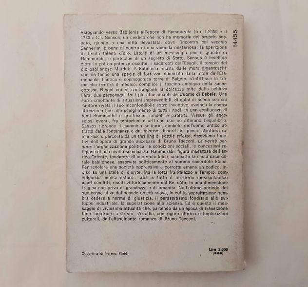 L'uomo di Babele di Bruno Tacconi 1°Ed.Arnoldo Mondadori,1977 ottime condizioni - Foto 2