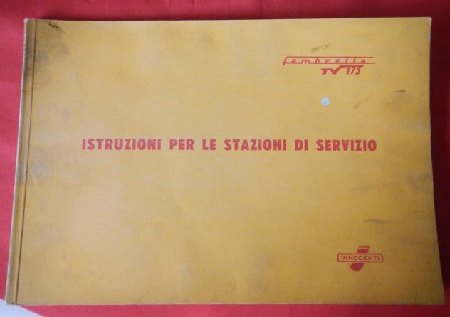 Manuale istruzioni stazioni di servizio Innocenti Lambretta TV 175 1958