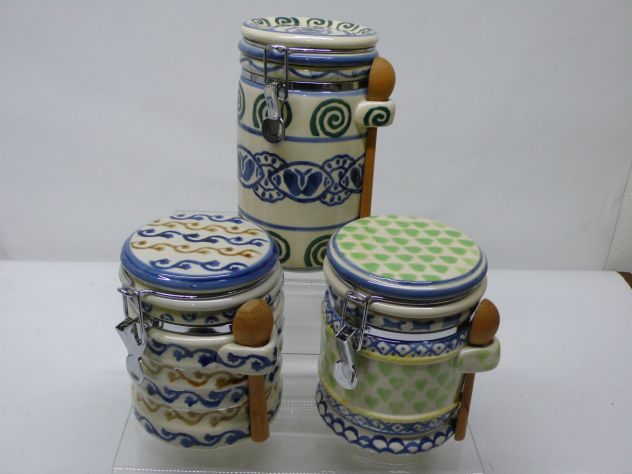 Barattoli Artigianali Ceramica dipinti a mano decoro Etnico - Foto 5