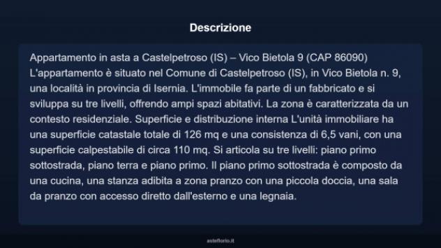 Immobile in asta di 126 m² con più di 5 locali in vendita a Castelpetroso - Foto 3