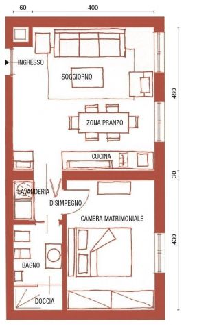 Bilocale con riscaldamento autonomo