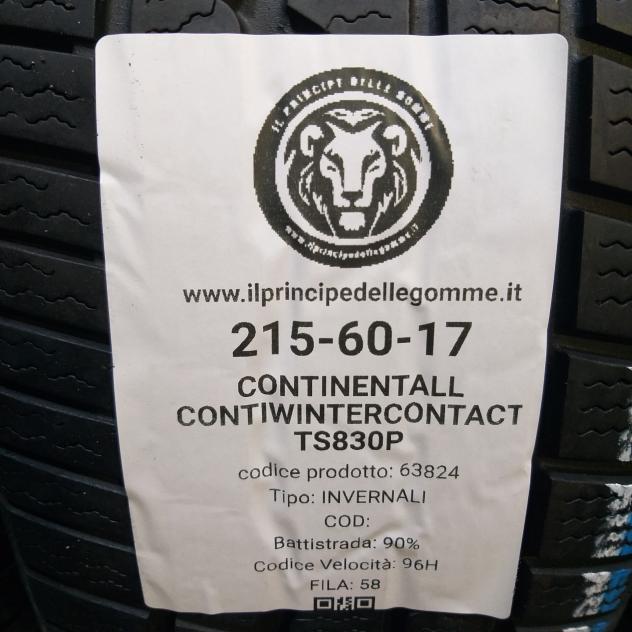 4 GOMME 215 60 17 CONTINENTAL A63824 - Foto 2