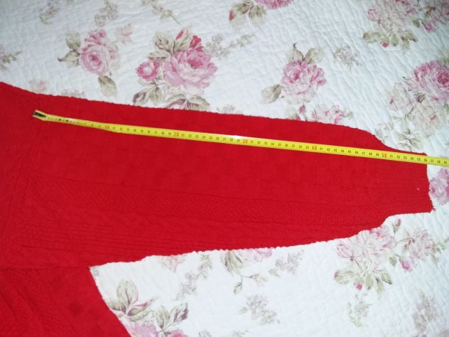 Maglione rosso di cotone (vedere fotografie per misure varie). - Foto 5
