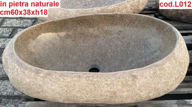 Lavabo lavandino da appoggio in pietra naturale 5 - Foto 3