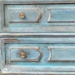 Cassettiera in legno antichizzata - Foto 3