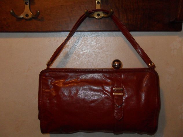 Borsetta in pelle marrone - Foto 2