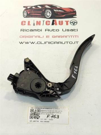 PEDALE ACCELERATORE RENAULT Clio Serie IV 180029347R 6PV009978-07 K9K608 (1219)