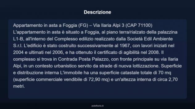 Immobile in asta di 70 m² in vendita a Foggia - Foto 4