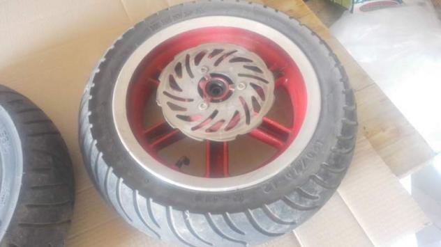 Coppia Cerchi e Gomme Scooter Keeway F-act 50 2012 - Foto 4