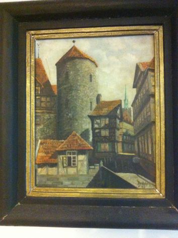 Quadro olio su tavola legno. - Foto 3