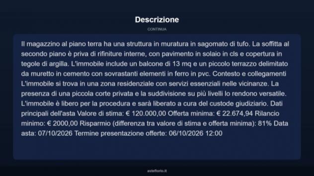 Immobile in asta di 156 m² in vendita a Fagnano Castello - Foto 13