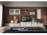 Parete Attrezzata in Legno Massello Shabby Provenzale Cod 4