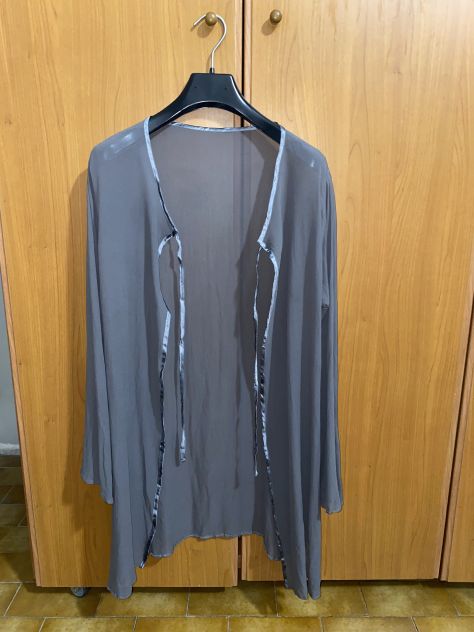 UN COPRI ABITO/VESTITO COME NUOVO LEGGERO ESTIVO TRASPARENTE LUNGO VINTAGE GRIGI - Foto 8