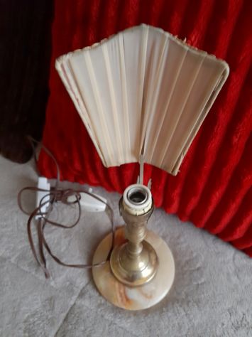lampada in metallo  con paralume h 25 - Foto 3