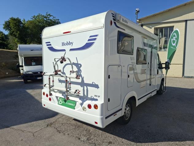 CAMPER HOBBY DUCATO SEMINTEGRALE SEMIDINETTE LETTO MATRIMONIALE GARAGE FOTOVOLTAICO CLIMATIZZATORE CAMPEGGIO USATI GENERALI 1625 - Foto 4