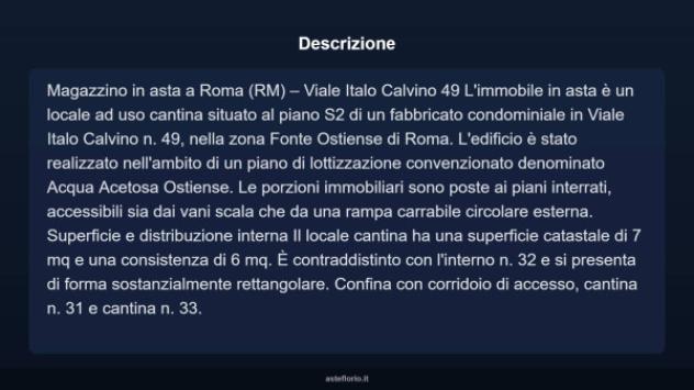 Immobile in asta di 7 m² in vendita a Roma - Foto 3