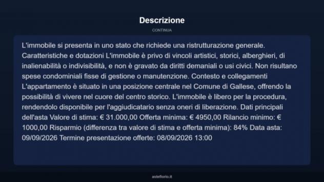 Immobile in asta di 73 m² in vendita a Gallese - Foto 18