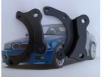Adattatori CNC in Alluminio per Doppia Pinza Freno