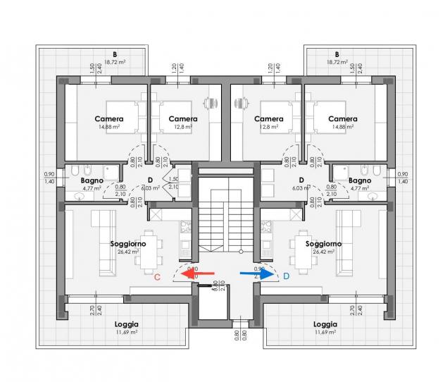 VA0142 - CARPI "CIBENO ATTICO TRILOCALE CON TERRAZZO I!!! - Foto 14