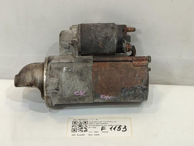 MOTORINO D' AVVIAMENTO CHEVROLET Captiva 1° Serie 96843574 Z20S diesel 1991 (06)