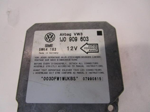 1J0909603 KIT AIRBAG COMPLETO VOLKSWAGEN LUPO 1.0 B 37KW 5M 3P (1999) RICAMBIO USATO - Foto 3