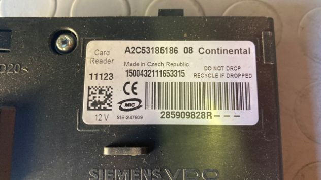 Lettore chiave accensione Renault Megane 3 del 2011(285909828R) - Foto 3