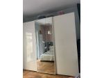 Armadio grande bianco, specchiera a figura intera, 3 ante scorrevoli, 290x260x55