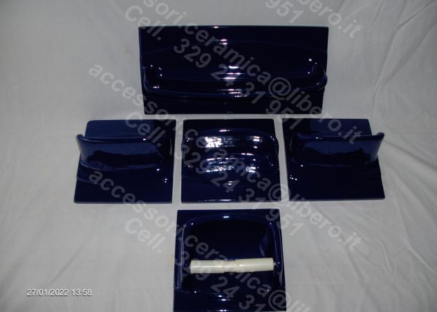 Portasaponi Bagno ECAS SIRENA e altri Accessori in Vetro Opalino - Foto 3