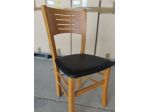 Super offerta: SEDIA IN FAGGIO IMBOTTITUTA ECOPELLE NERO