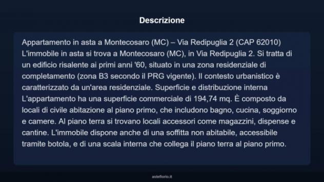 Immobile in asta di 194 m² con più di 5 locali e box auto in vendita a Montecosaro - Foto 8